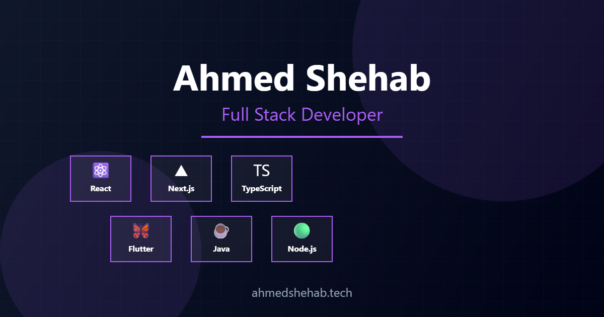 Ahmed Shehab — Flutter Developer & Software Engineer | Code with Shehab